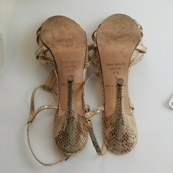 Kate Spade Gold Heels - Picture 4 of 6